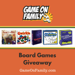 Enter GameOnFamily.com's Board Games Giveaway by March 31st, 2017 5pm PST to win free board games for your next family game night.  Game on!  https://gameonfamily.com/?p=13314