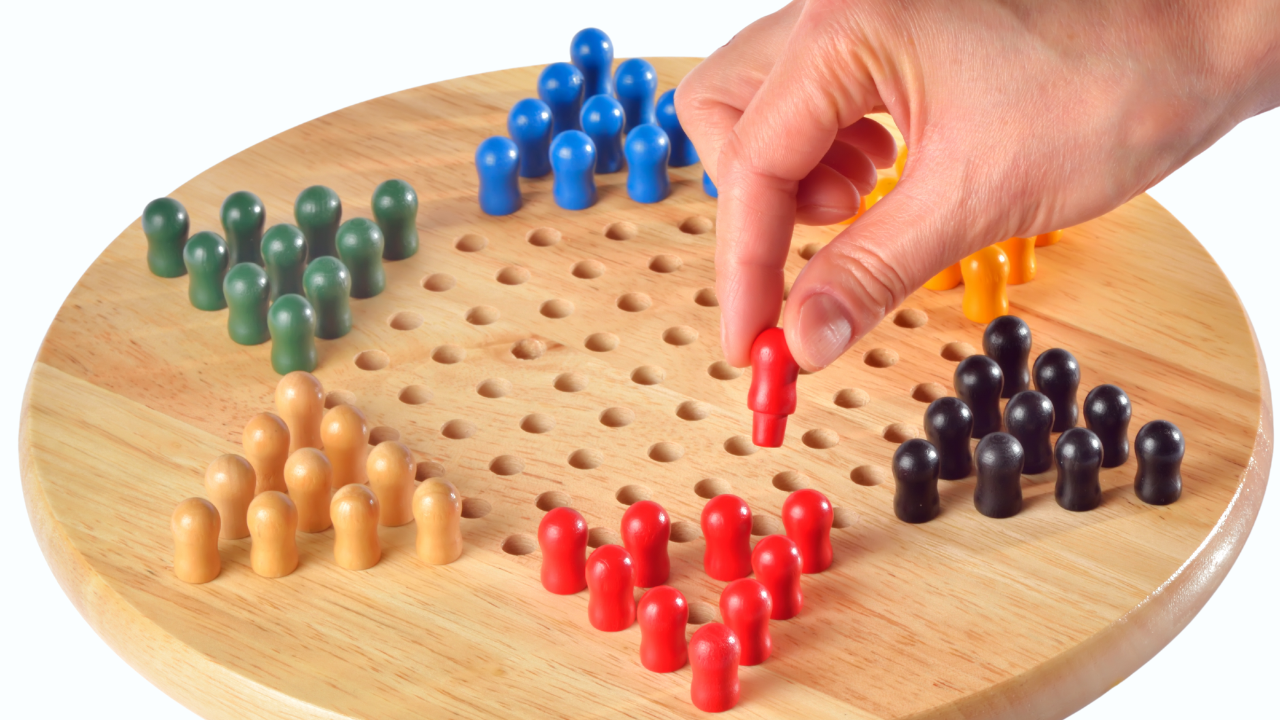 UNICEF Market  Hand Made Wood Pegs Board Game from Thailand - Strategy  Square